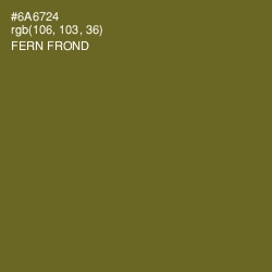 #6A6724 - Fern Frond Color Image