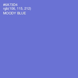 #6A73D4 - Moody Blue Color Image