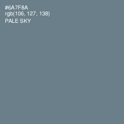 #6A7F8A - Pale Sky Color Image