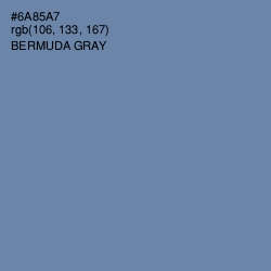#6A85A7 - Bermuda Gray Color Image