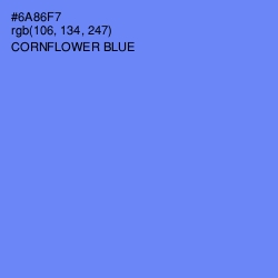 #6A86F7 - Cornflower Blue Color Image