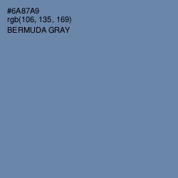 #6A87A9 - Bermuda Gray Color Image