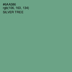 #6AA386 - Silver Tree Color Image