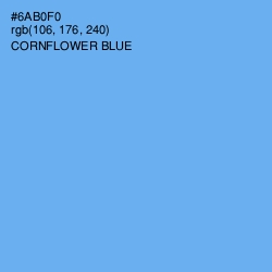 #6AB0F0 - Cornflower Blue Color Image