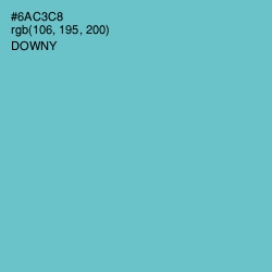 #6AC3C8 - Downy Color Image