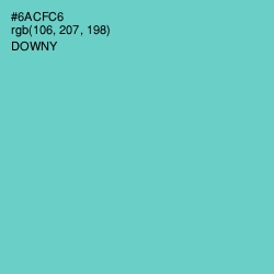 #6ACFC6 - Downy Color Image