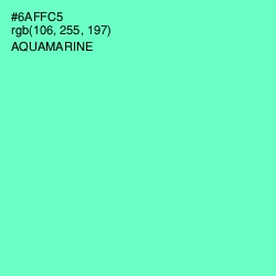 #6AFFC5 - Aquamarine Color Image