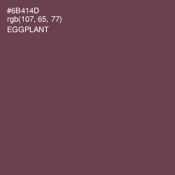 #6B414D - Eggplant Color Image