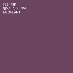 #6B445F - Eggplant Color Image