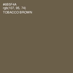 #6B5F4A - Tobacco Brown Color Image
