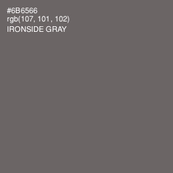 #6B6566 - Ironside Gray Color Image