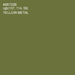 #6B723B - Yellow Metal Color Image