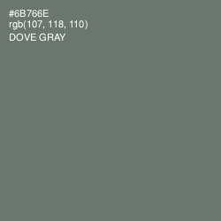 #6B766E - Dove Gray Color Image