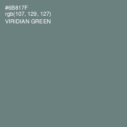 #6B817F - Viridian Green Color Image