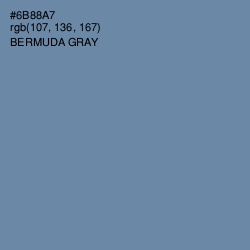 #6B88A7 - Bermuda Gray Color Image