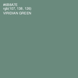 #6B8A7E - Viridian Green Color Image