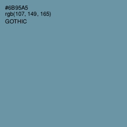#6B95A5 - Gothic Color Image