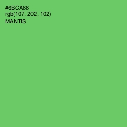 #6BCA66 - Mantis Color Image
