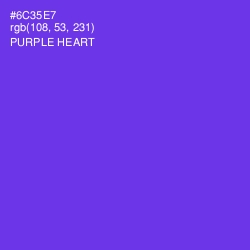 #6C35E7 - Purple Heart Color Image