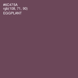 #6C475A - Eggplant Color Image