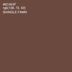 #6C493F - Shingle Fawn Color Image