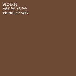 #6C4A36 - Shingle Fawn Color Image