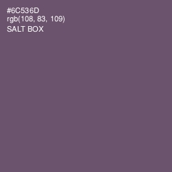 #6C536D - Salt Box Color Image