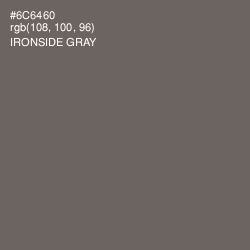 #6C6460 - Ironside Gray Color Image