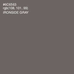 #6C6563 - Ironside Gray Color Image