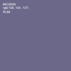 #6C6889 - Rum Color Image