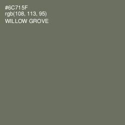 #6C715F - Willow Grove Color Image