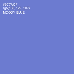 #6C7ACF - Moody Blue Color Image