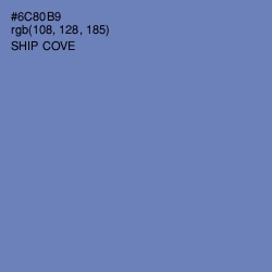 #6C80B9 - Ship Cove Color Image