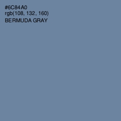#6C84A0 - Bermuda Gray Color Image