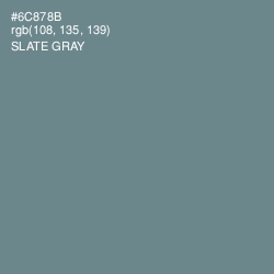 #6C878B - Slate Gray Color Image