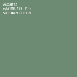 #6C8B72 - Viridian Green Color Image