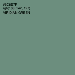#6C8E7F - Viridian Green Color Image