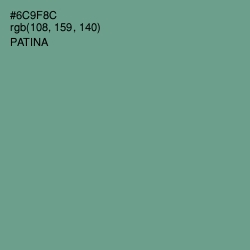 #6C9F8C - Patina Color Image