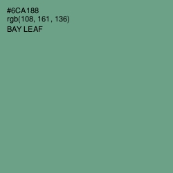 #6CA188 - Bay Leaf Color Image