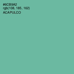 #6CB9A2 - Acapulco Color Image