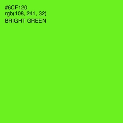 #6CF120 - Bright Green Color Image