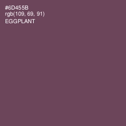 #6D455B - Eggplant Color Image