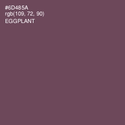 #6D485A - Eggplant Color Image