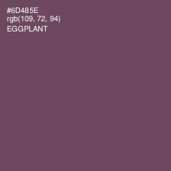 #6D485E - Eggplant Color Image