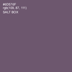 #6D576F - Salt Box Color Image