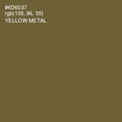 #6D6037 - Yellow Metal Color Image