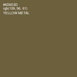 #6D603D - Yellow Metal Color Image