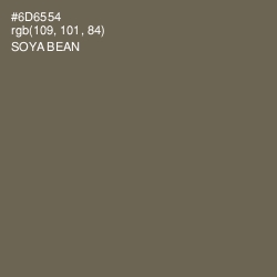 #6D6554 - Soya Bean Color Image