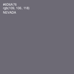 #6D6A76 - Nevada Color Image
