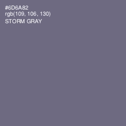 #6D6A82 - Storm Gray Color Image